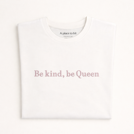 t-shirt ricamata frase gentile
