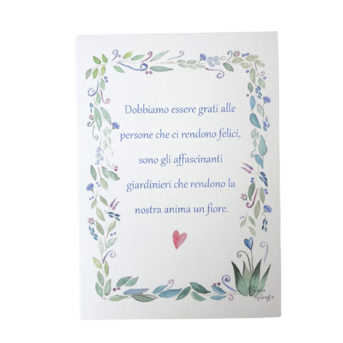 Box: sapone liquido mani, svuotatasche Terrazzo e stampa d'autore con dedica
