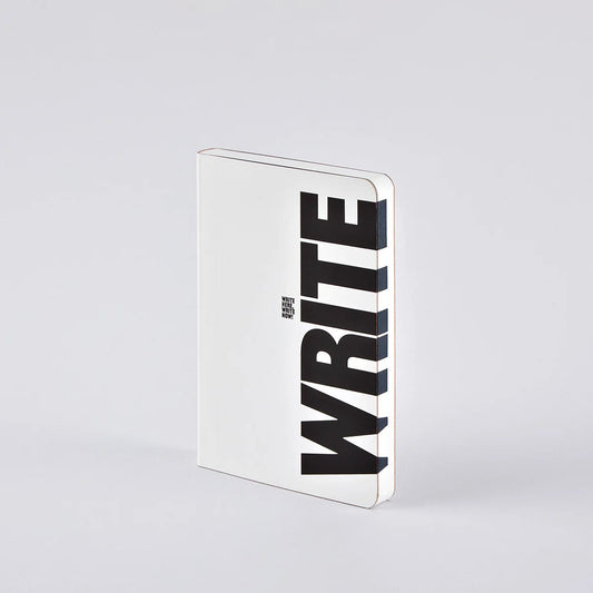 Notebook Graphic S Write – Wrong con copertina in similpelle riciclata bianca, formato 108x150 mm, mini agenda con pagine a puntini