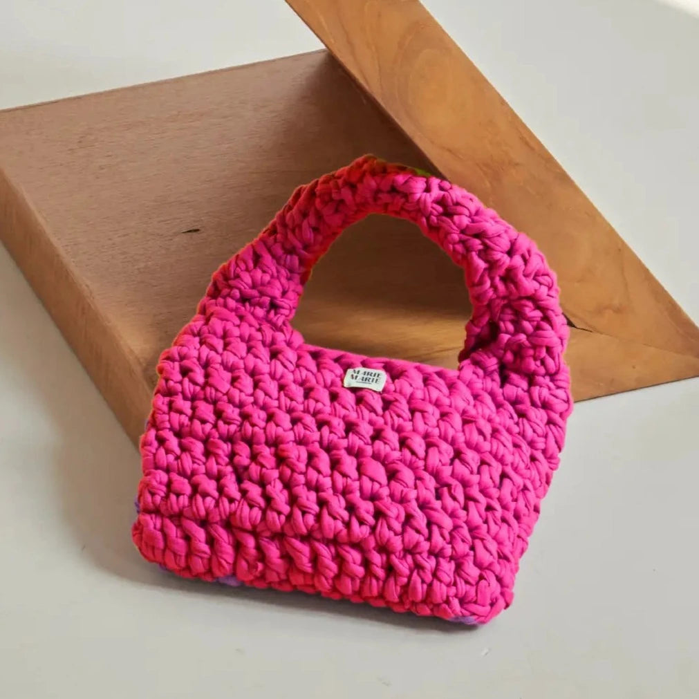 borsa fucsia uncinetto