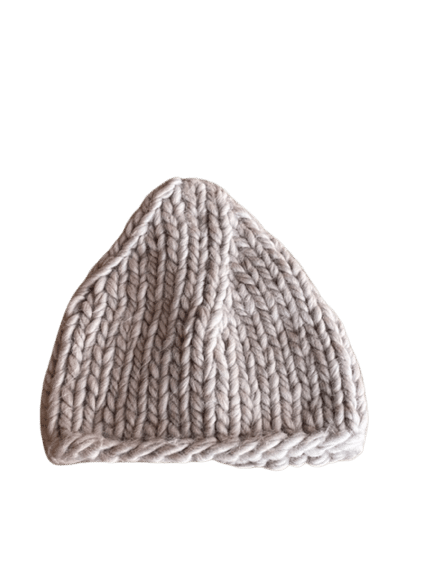 Cappello in lana beige