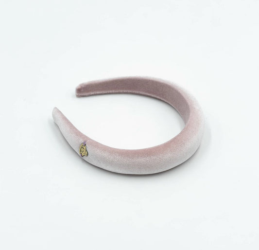Cerchietto Iris velluto rosa tenue