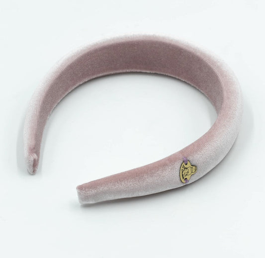 Cerchietto Iris velluto rosa tenue