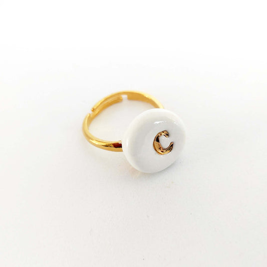 Anello Letter Coin Ring