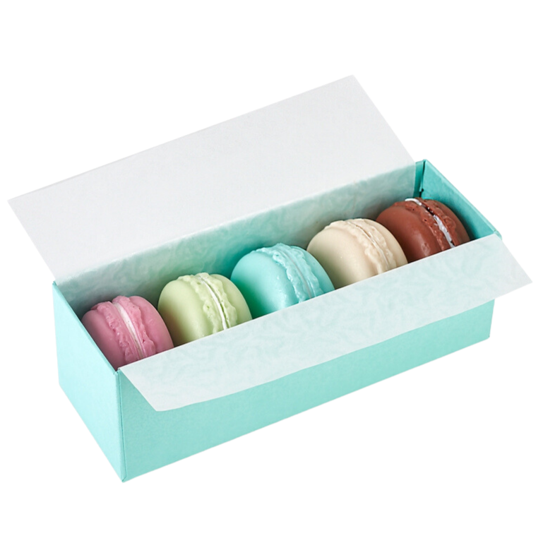 box saponette decorative macaron